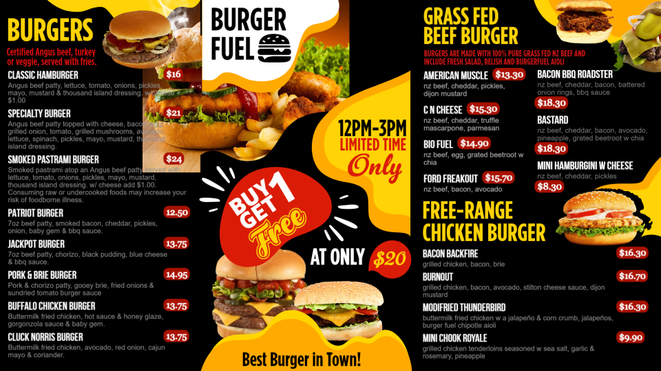 Burger Menu Images