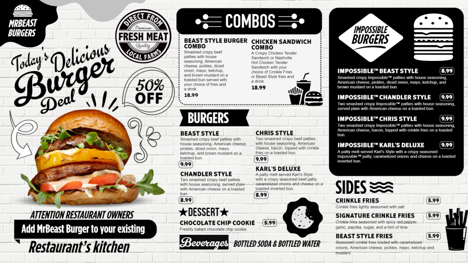 Burger Menu Boards Templates