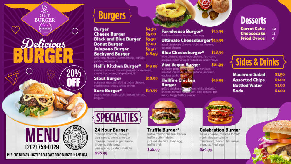 Editable Burger Menu Design Editable Burger Menu Design