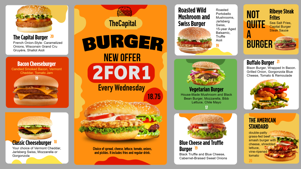 Best Burger Menu Template