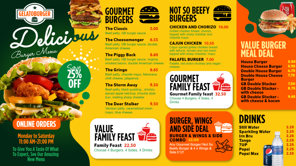 Burger Menu Design