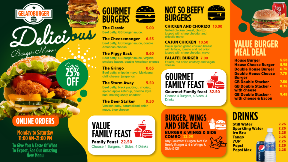 Burger Menu Design Burger Menu Design