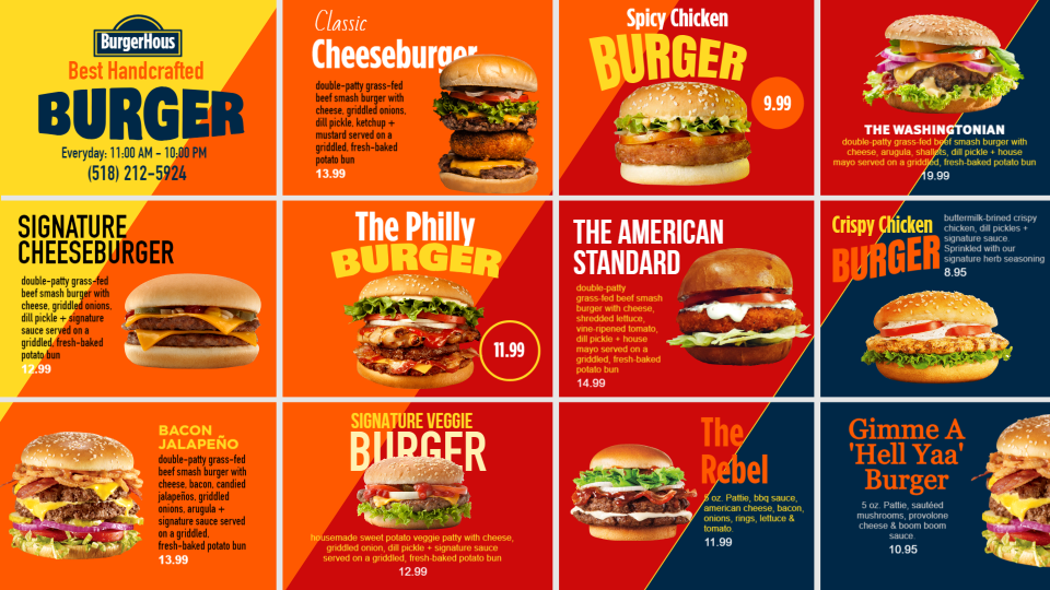 Burger Menu Templates Burger Menu Templates