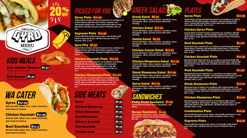 Gyro Menu Design Template-01 Gyro Menu Design Template-01