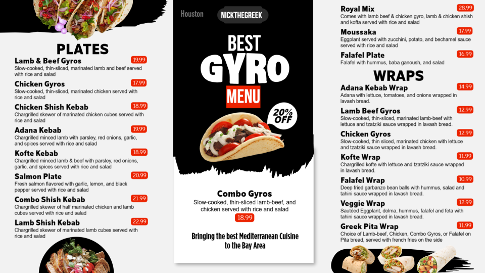 Best Gyro Menu Boards Best Gyro Menu Boards