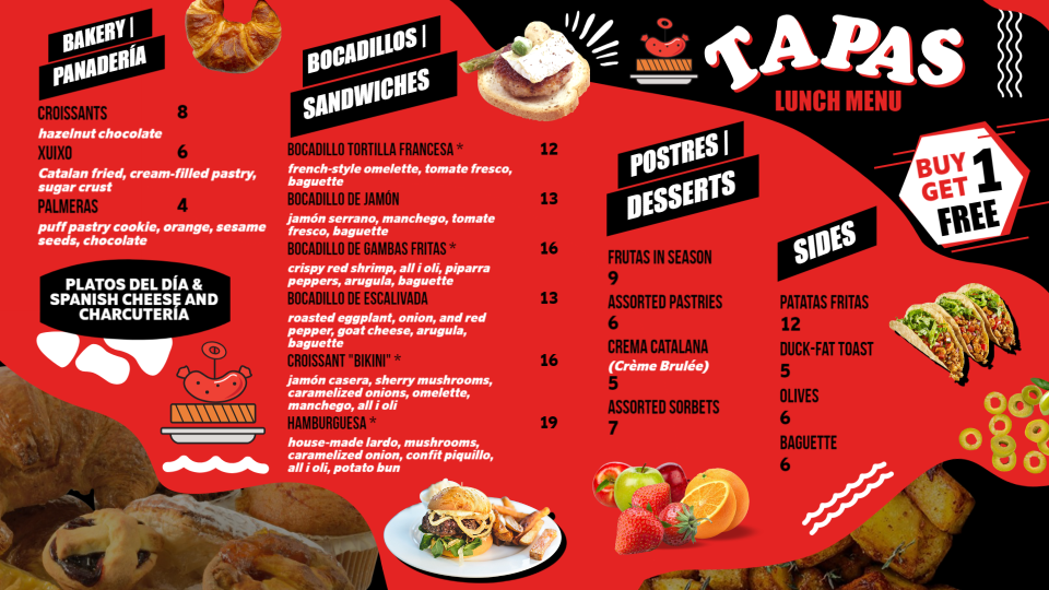 Customized Tapas Menu Template Customized Tapas Menu Template
