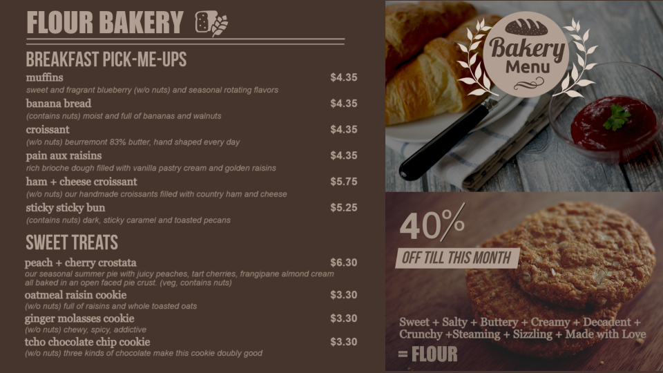 Bakery Menu Template Bakery Menu Template