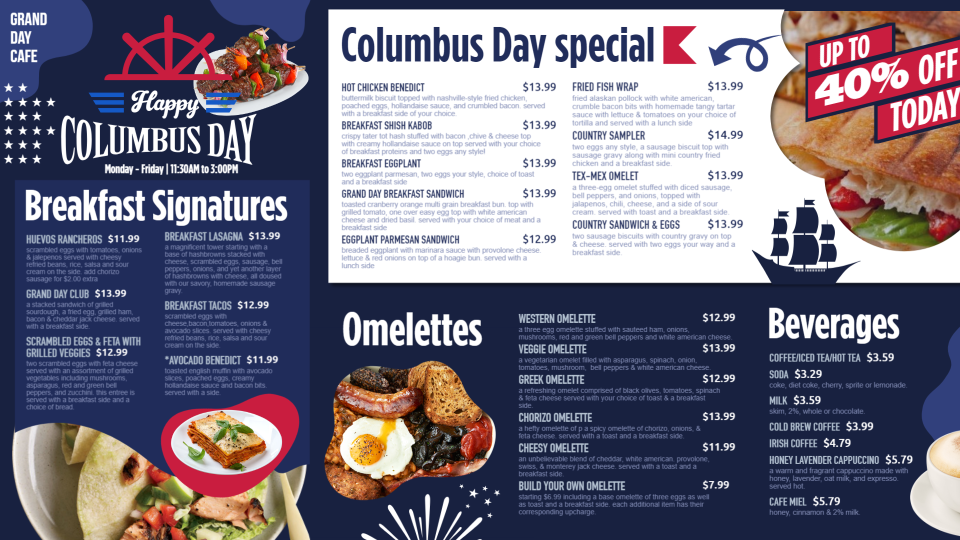 Columbus Day free Template Columbus Day free Template