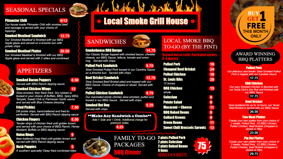 Grill Menu Template