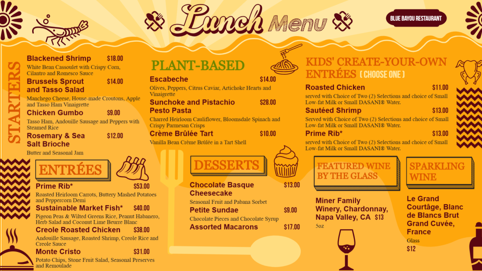 Simple Lunch Menu Board Design Simple Lunch Menu Board Design