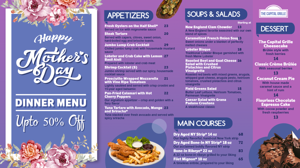 Creative Mothers Day Menu Template Creative Mothers Day Menu Template