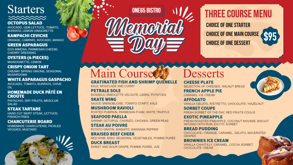 Creative Memorial Day Menu Template Creative Memorial Day Menu Template