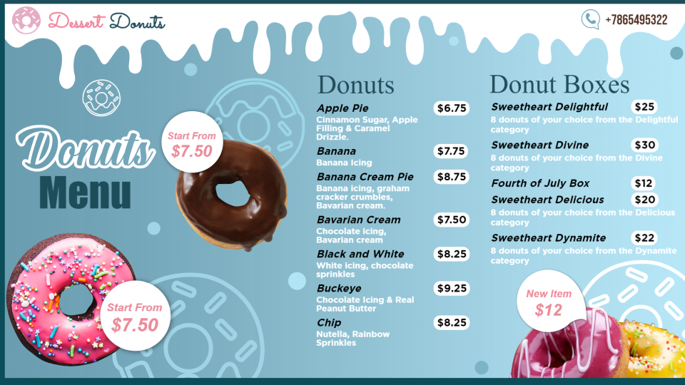 Creative Donuts Menu Design Creative Donuts Menu Design