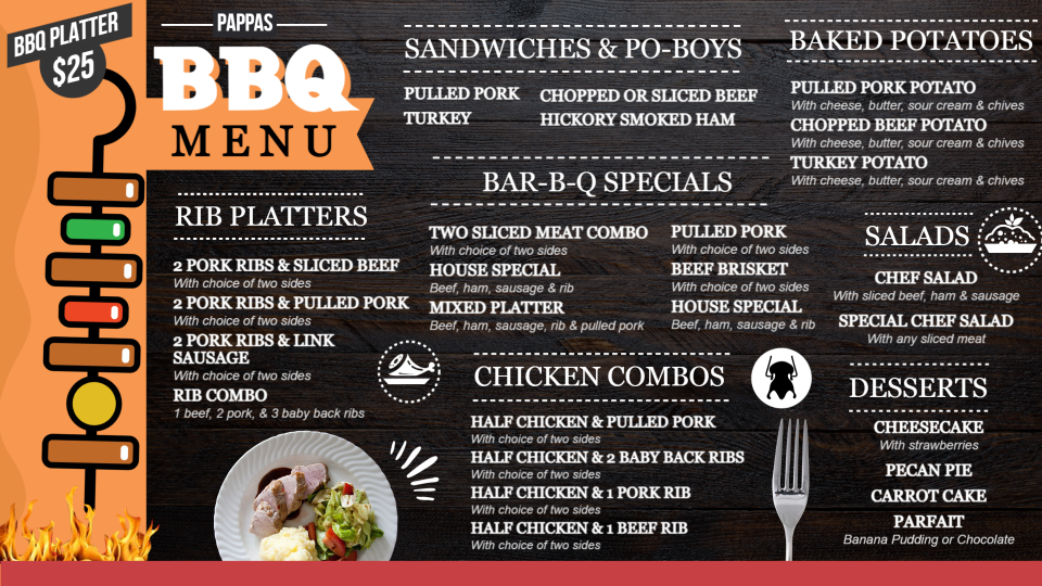 Simple BBQ Menu Board Design Simple BBQ Menu Board Design