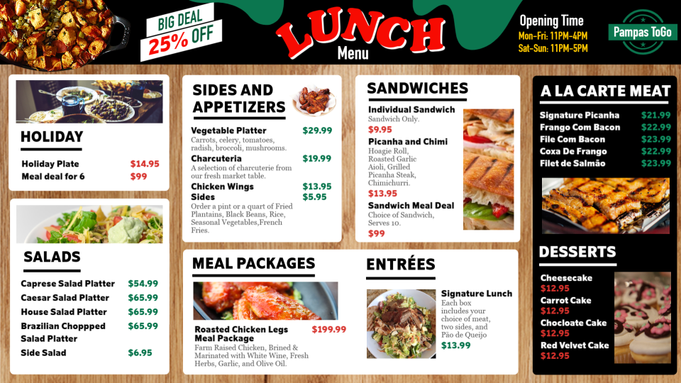 Creative Lunch Menu Template Creative Lunch Menu Template