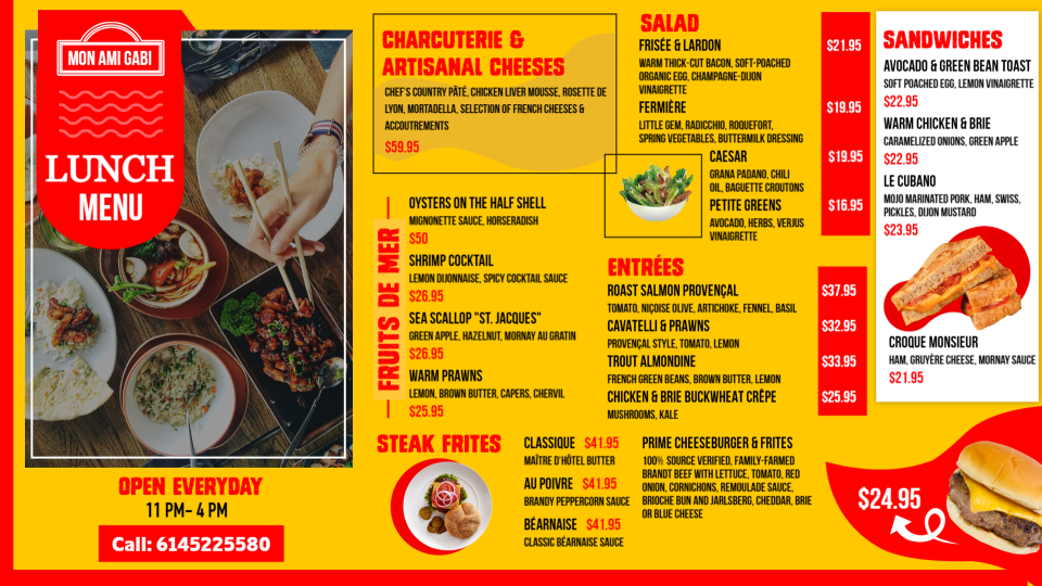 Editable Lunch Menu Board Design Editable Lunch Menu Board Design