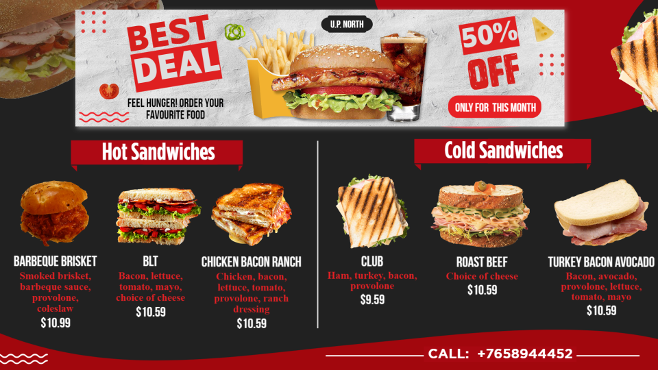 Creative Sandwich Menu Template Creative Sandwich Menu Template