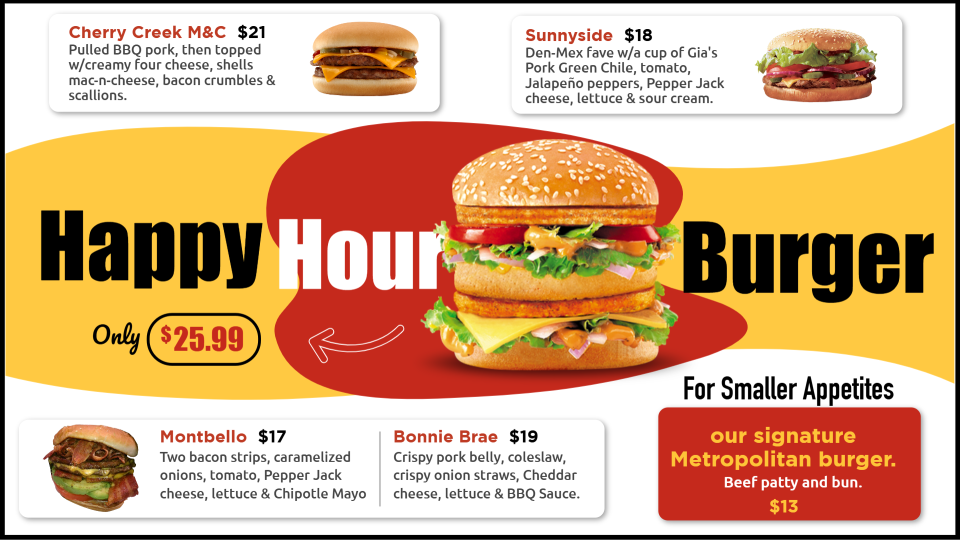 Modern Burger Menu Design