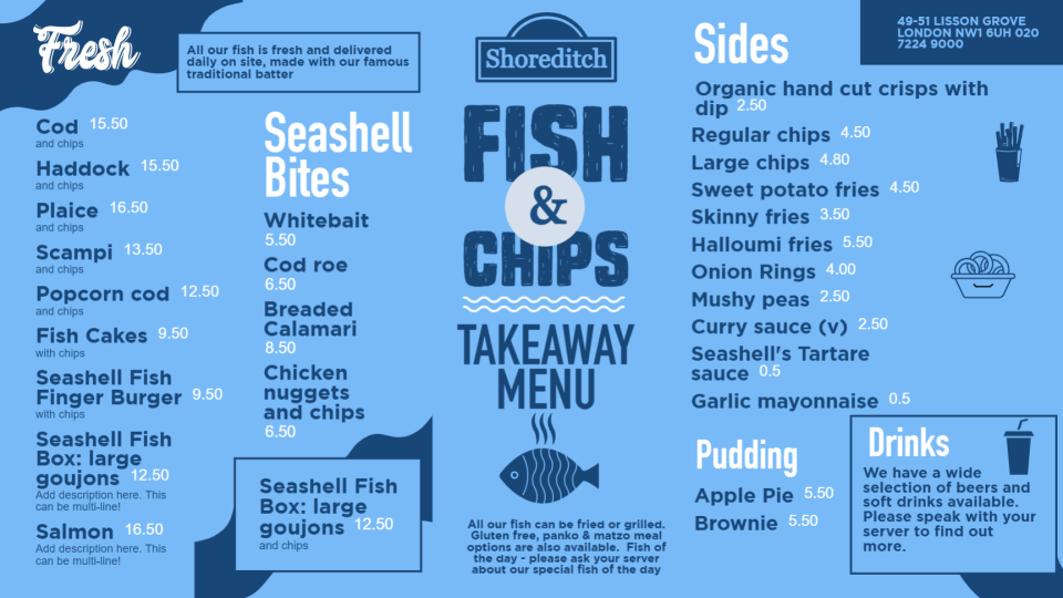 Fish Chips Menu Images Fish Chips Menu Images