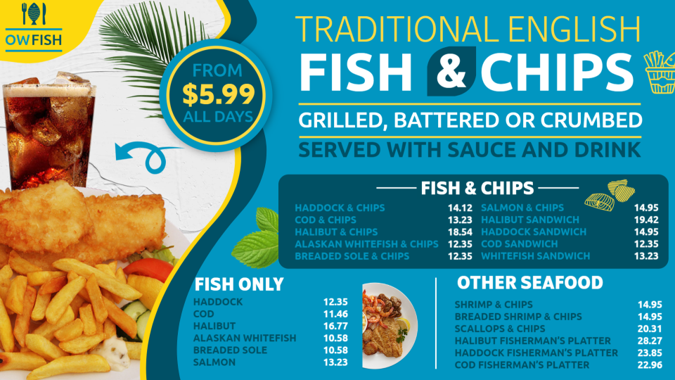 Editable Fish And Chips Menu Design Editable Fish And Chips Menu Design