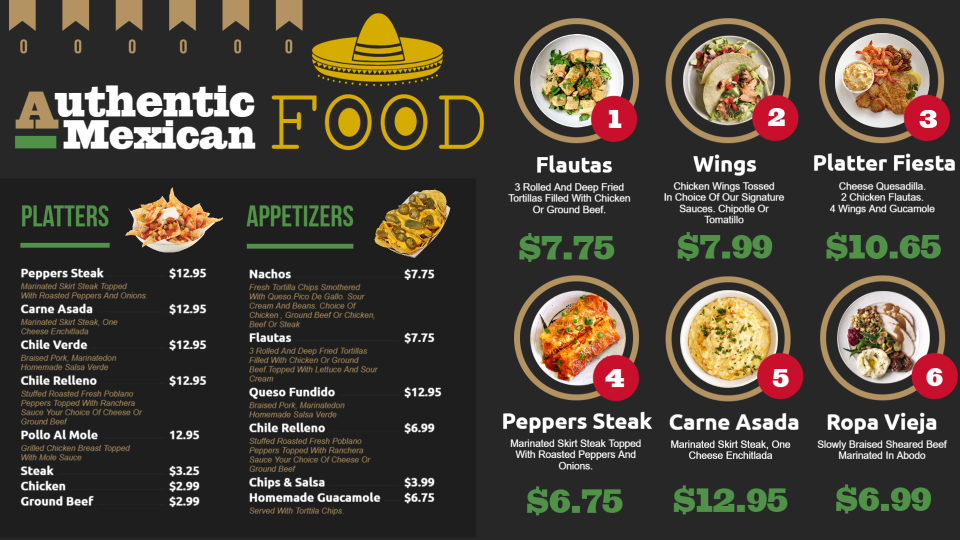 Restaurant menu design Restaurant menu design