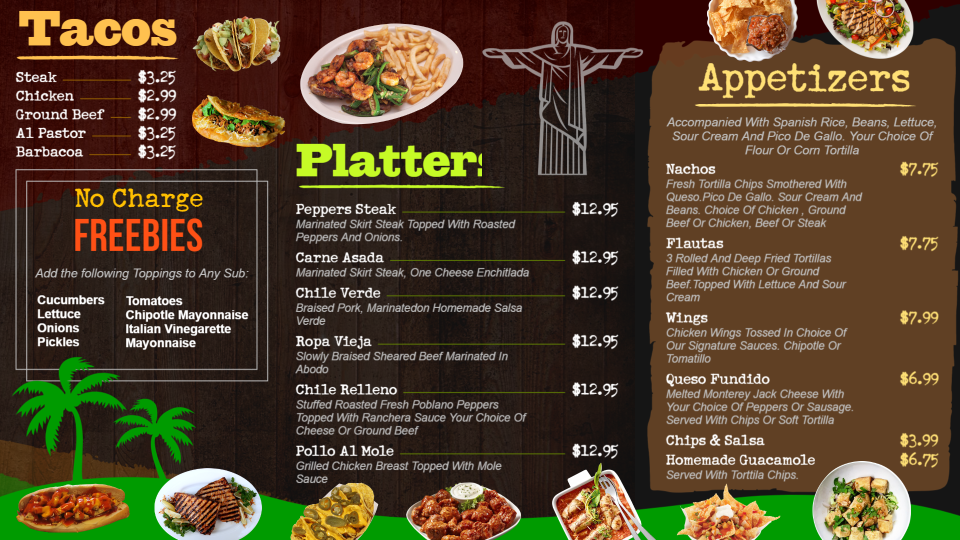 Bistro grill menuboard