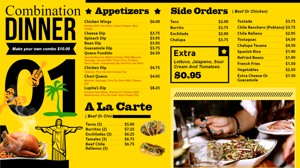 Restaurant menu templates