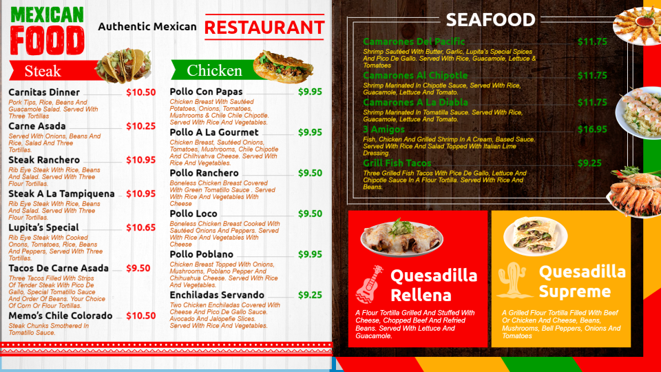 Qsr menu boards