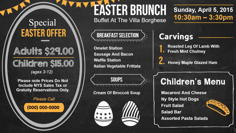 Chalkboard menu idea Chalkboard menu idea