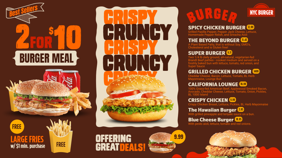 Special Burger Menu Offer Design Special Burger Menu Offer Design