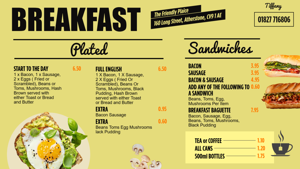 Breakfast Menu