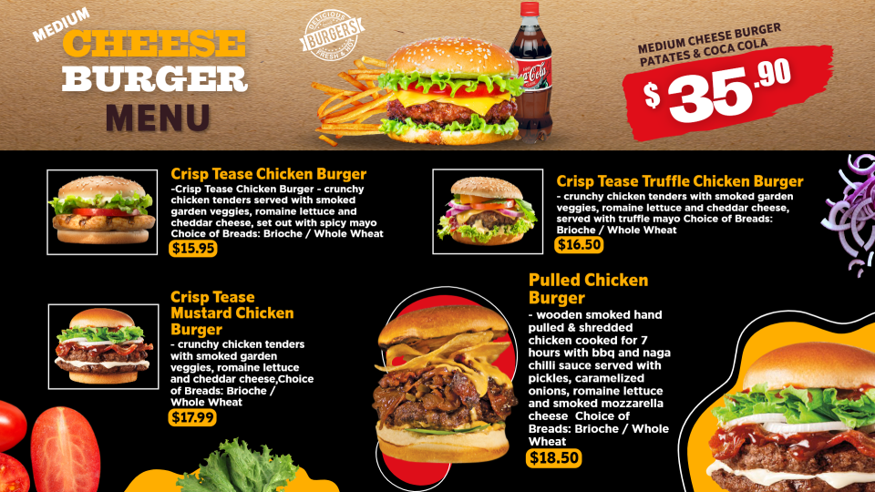 Burger Menu Design Template