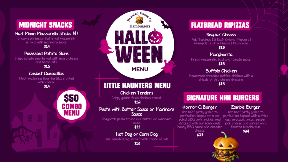 Halloween Menu Board Idea