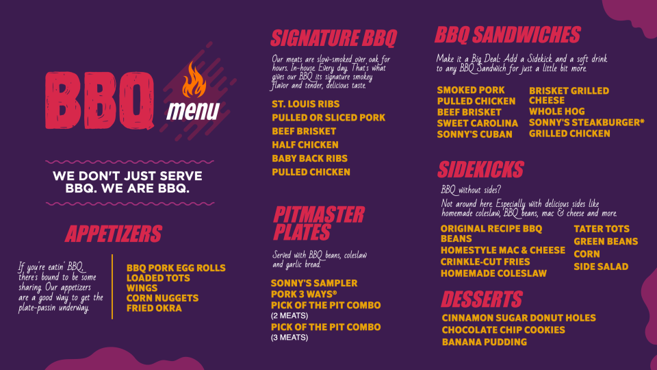 Customizable BBQ menu templates