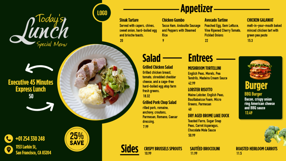 Editable Lunch Menu Template Editable Lunch Menu Template