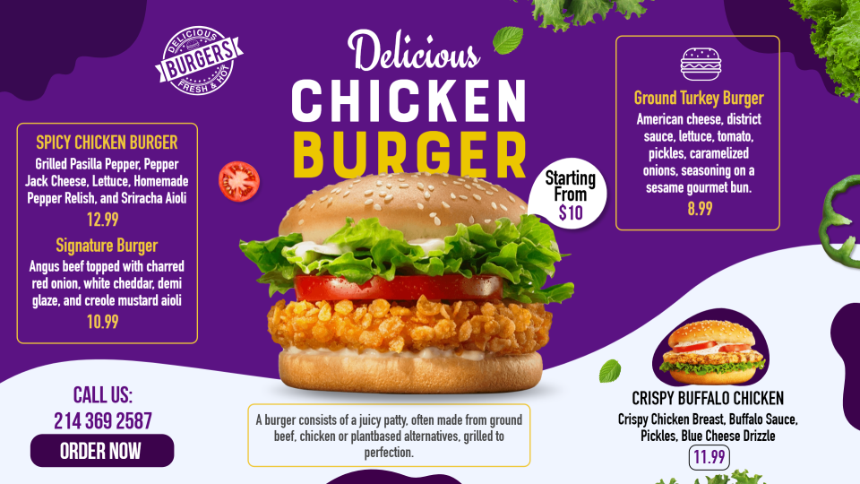 Burger Menu Wall-01 Burger Menu Wall-01