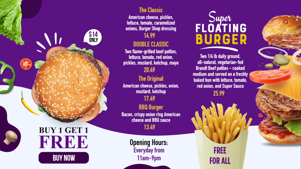 Burger Menu Wall -02