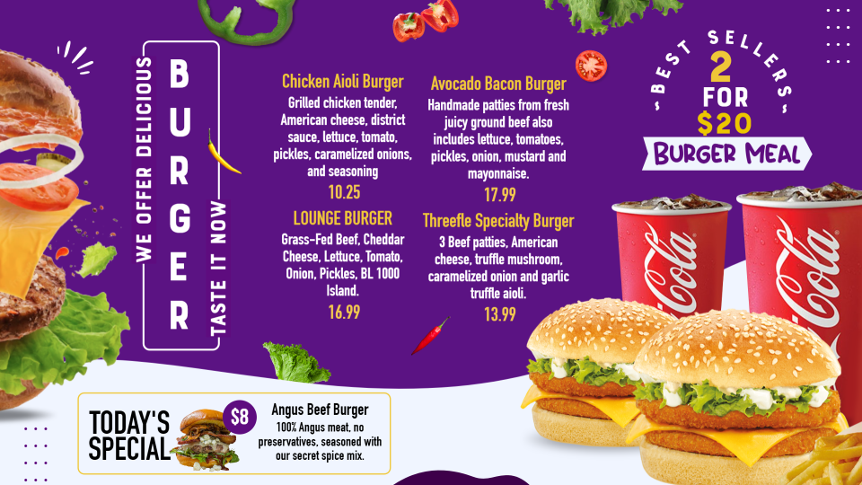 Burger Menu Wall-03 Burger Menu Wall-03