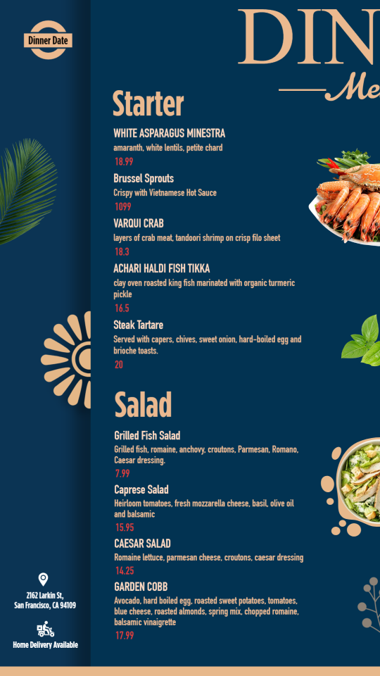 Dinner Menu Wall-01 Dinner Menu Wall-01