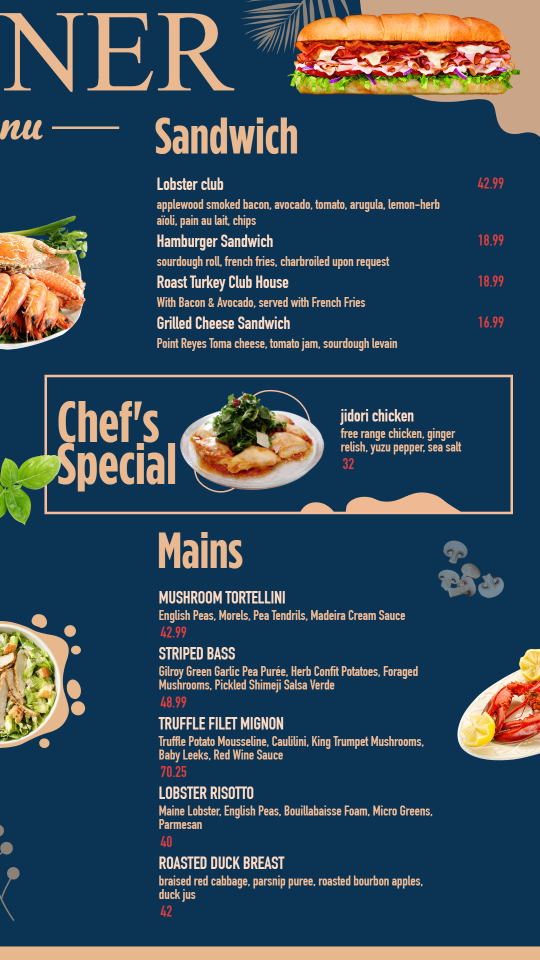 Dinner Menu Wall-02 Dinner Menu Wall-02