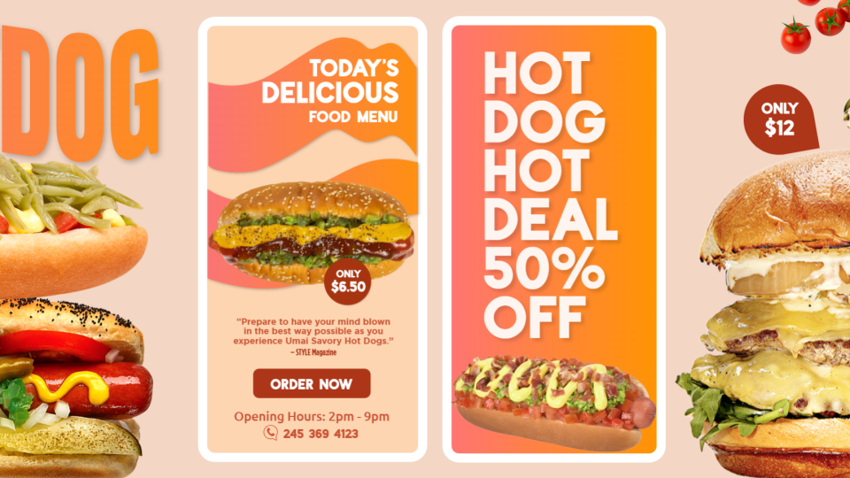 Hotdog Menu Wall-02 Hotdog Menu Wall-02