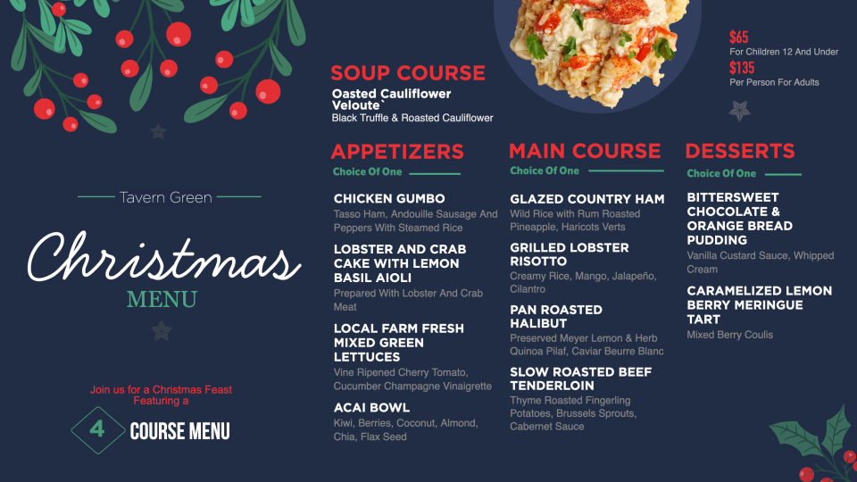 Christmas Special Menu Design