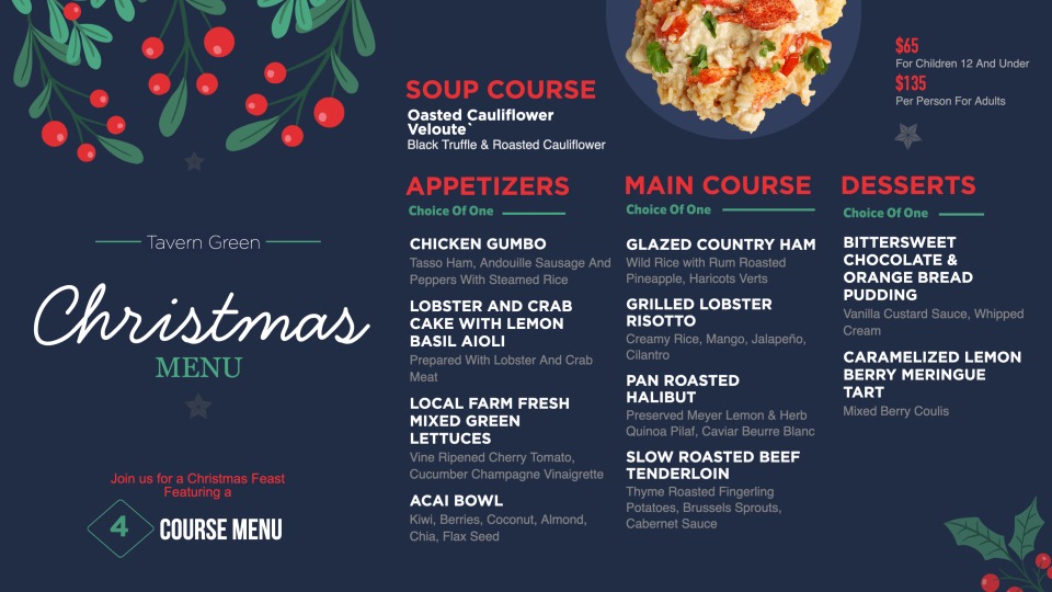 Christmas Special Menu Design Christmas Special Menu Design