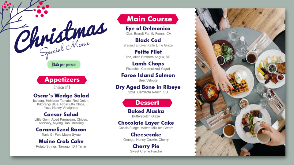 Christmas Menu  Template