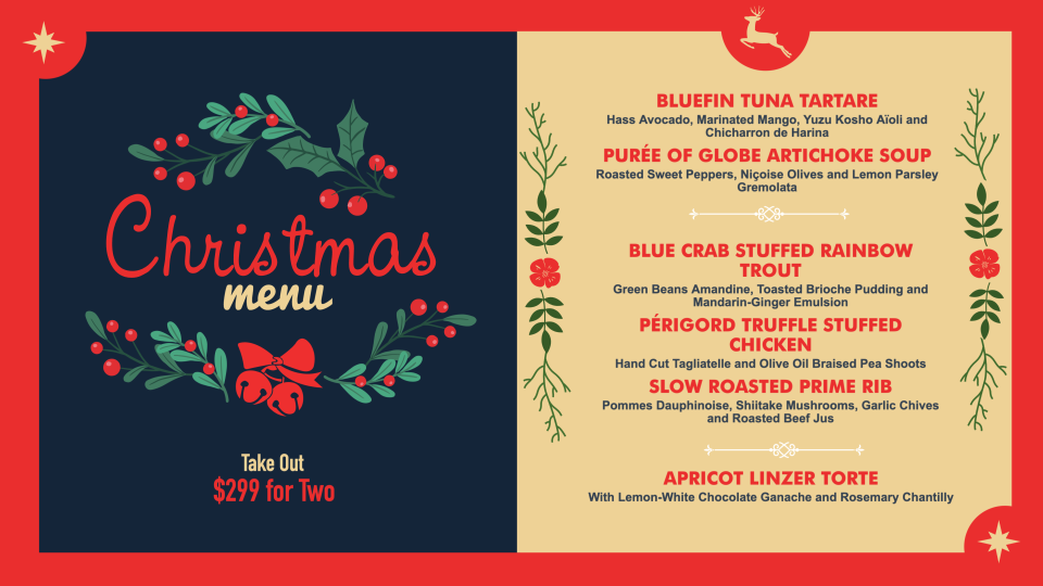 Christmas Restaurant Menu Template Christmas Restaurant Menu Template