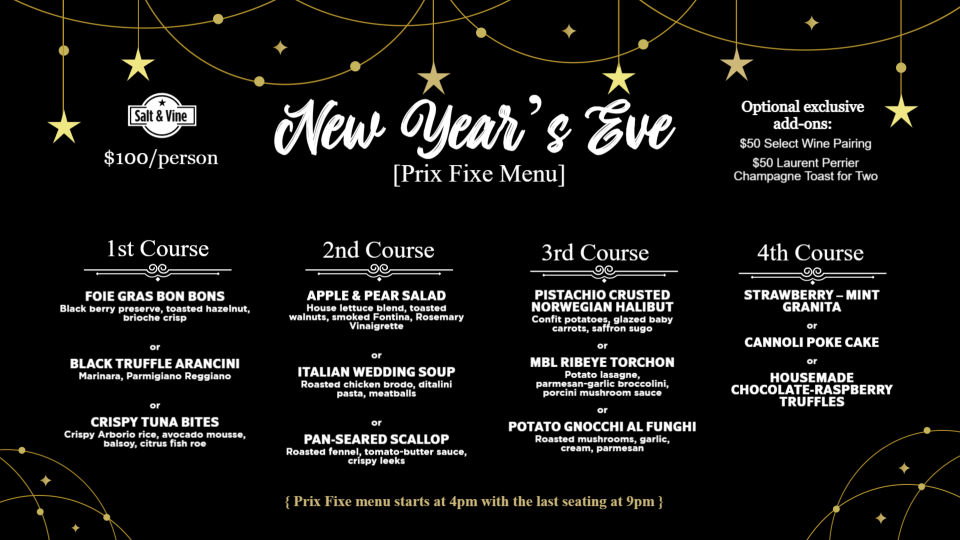 Editable New Year Menu Design