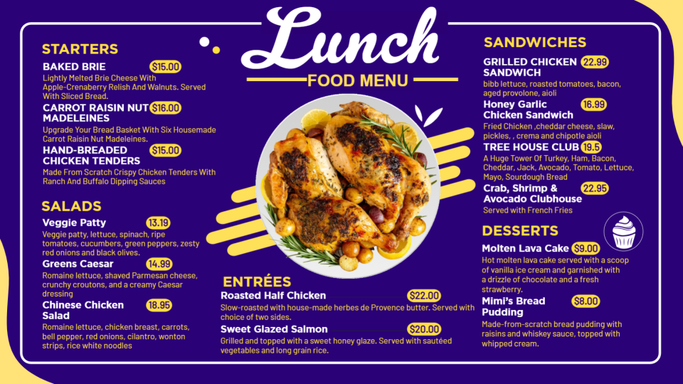 Lunch Menu Image Lunch Menu Image
