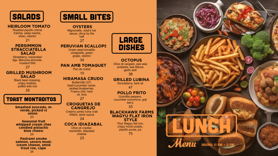 Free printable, customizable lunch menu templates Free printable, customizable lunch menu templates