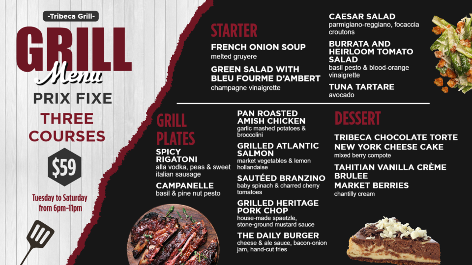 Online Grill Menu Image