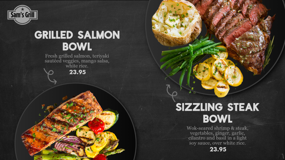 Grill Restaurant Menu Design Grill Restaurant Menu Design